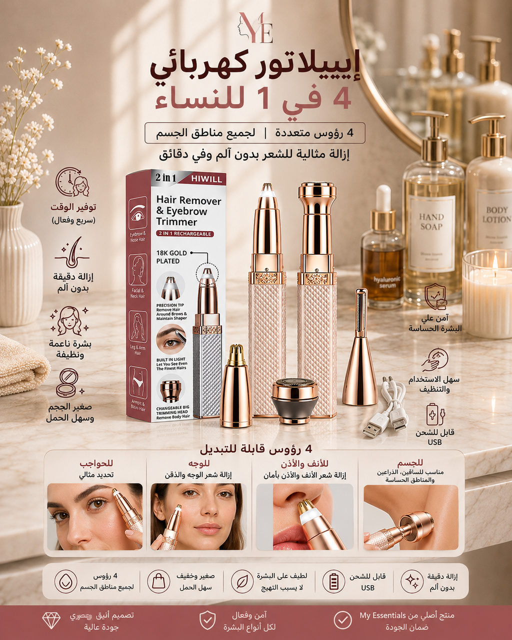 2-in-1 Facial Hair Remover